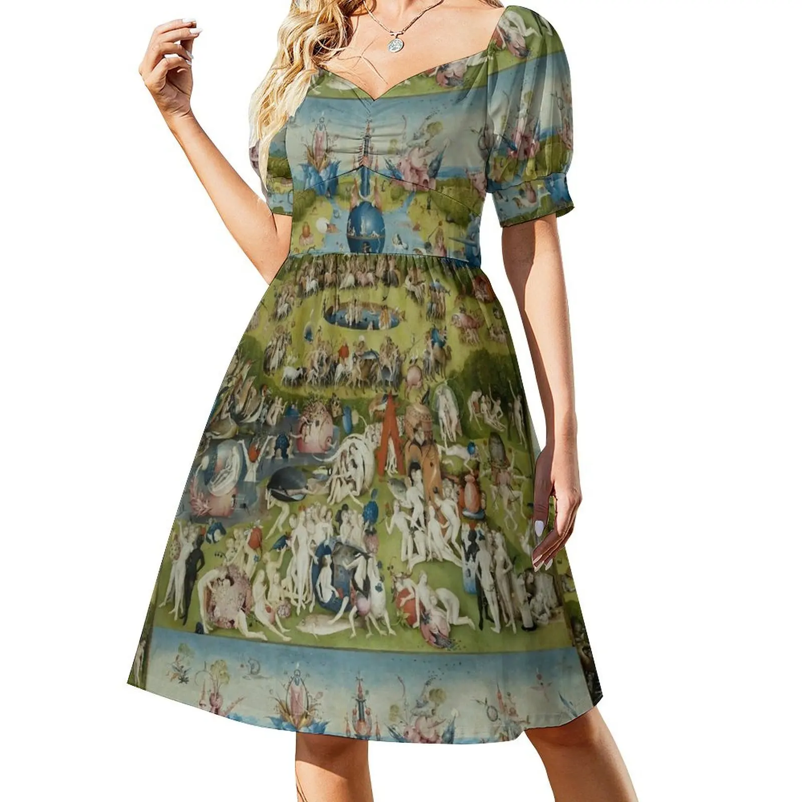 

Garden of Earthly Delights Dress By Bosch Short-Sleeved Dress sexy dress womans clothing women long dresses