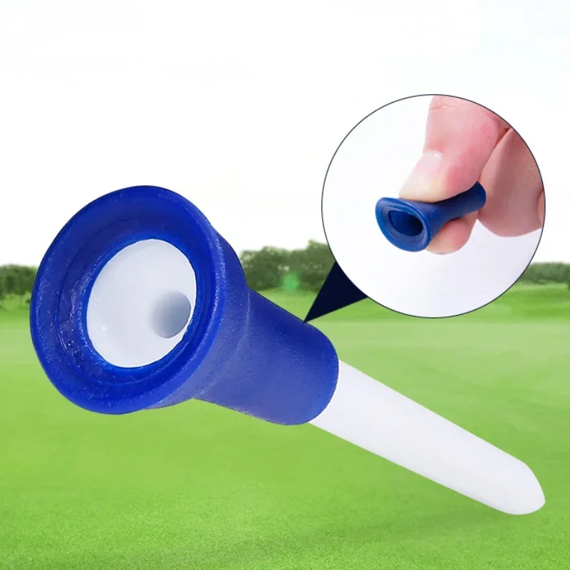 PGM 10pcs Golf Tees Soft Rubber Cover Random Color Random Length 74MM 85MM QT013