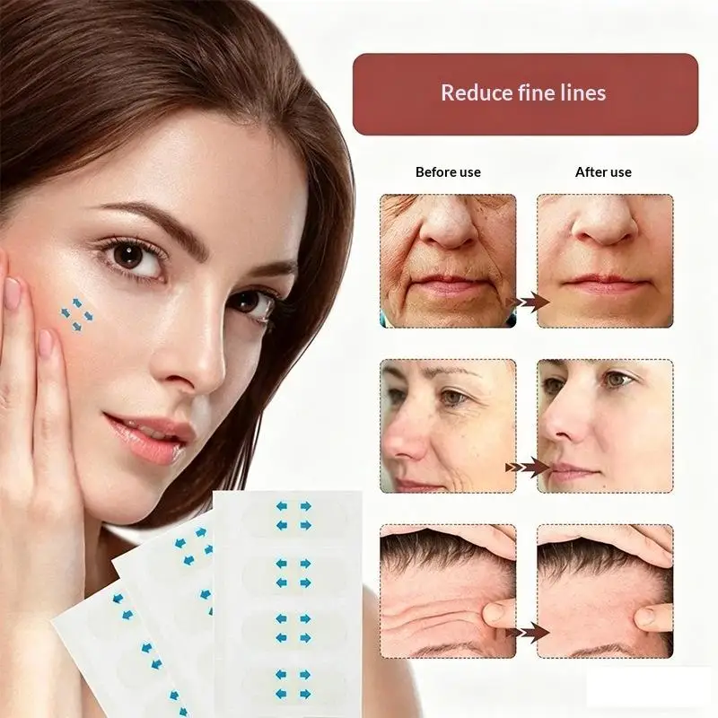 80 Stück unsichtbare, transparente, dünne Gesichtspflaster, Lifting-Tool, V-förmige Gesichts-Falten, schlaffe Haut, Klebeband, Gesichtsaufheller-Aufkleber – Detail 5
