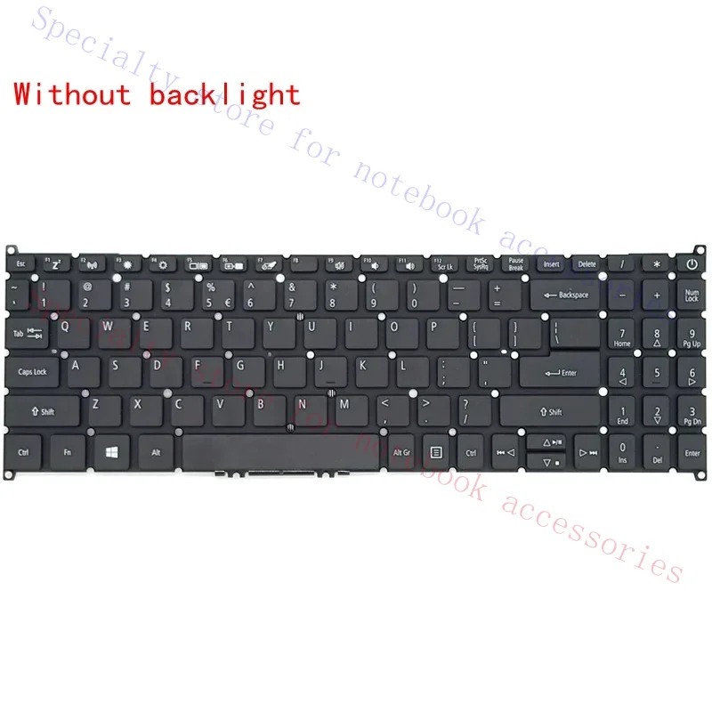 SP/US/RU/FR Laptop Keyboard for Acer Aspire SF315-51G N17P4 A515 A715 N17P6 P50 A515-52G A515-53/54 A615-51 N18C1 N18Q13 N18W2