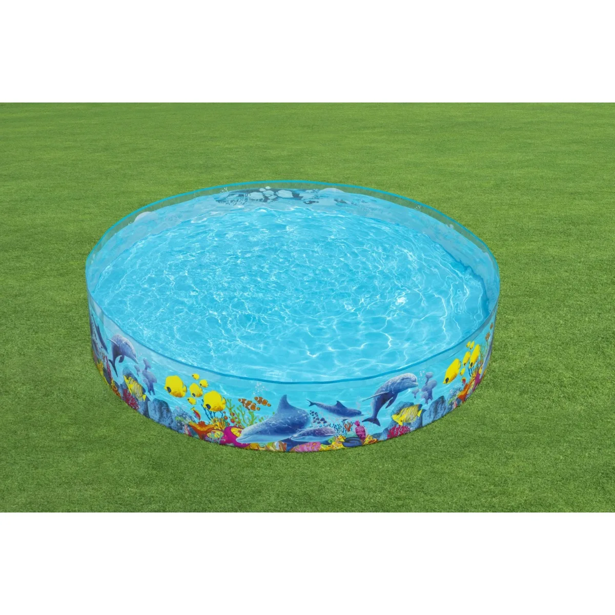 8' x 8' Colorful Round Kiddie Pool， swimming pool for kids ， swimming pools for family ， portable pool