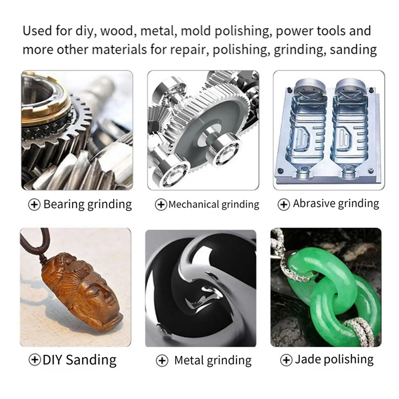 BMBY-300PCS Abrasive Stone Polishing Grinding Head Electric Drill Bit Wheel 4-10Mm For Dremel Drill Rotary Tools 3Mm