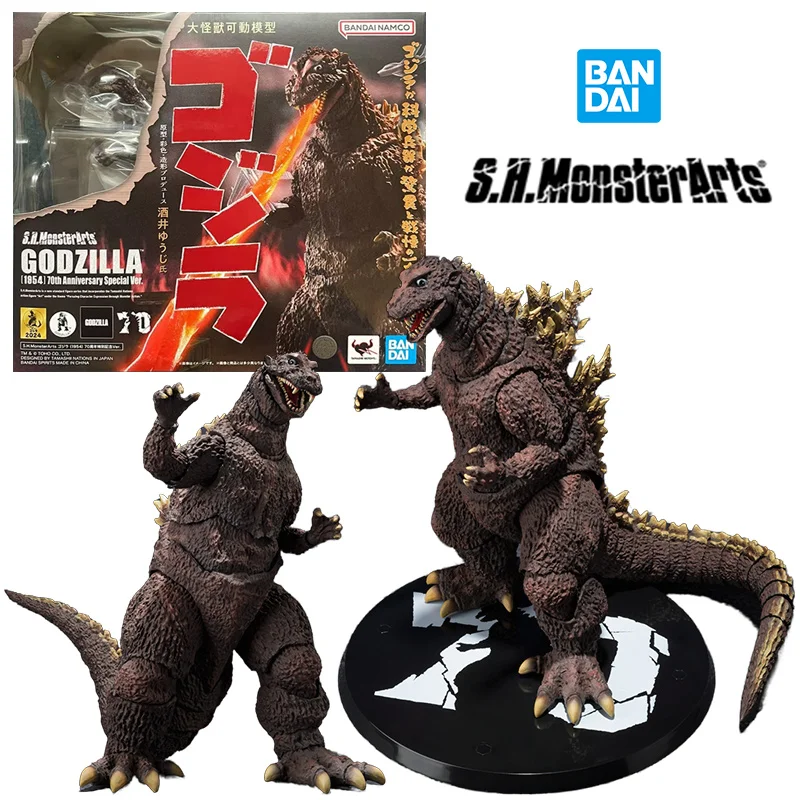 Bandai S.H.Monsterarts Godzilla 1954 70Th Anniversary Special Ver. 16Cm Anime Original Action Figure Model Toy Gift Collection