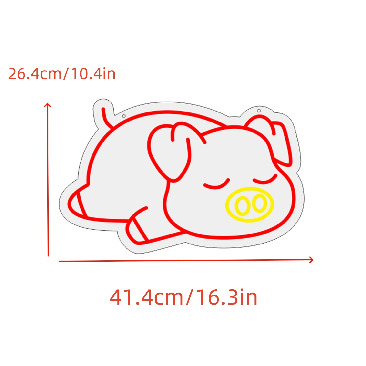 Imagem -06 - Dormiring Pig Led Neon Signs For Childrens Bedroom Boys Girls Homem Ladies Cave Games Cute Wall Decoration Illuminated Usb Lamp