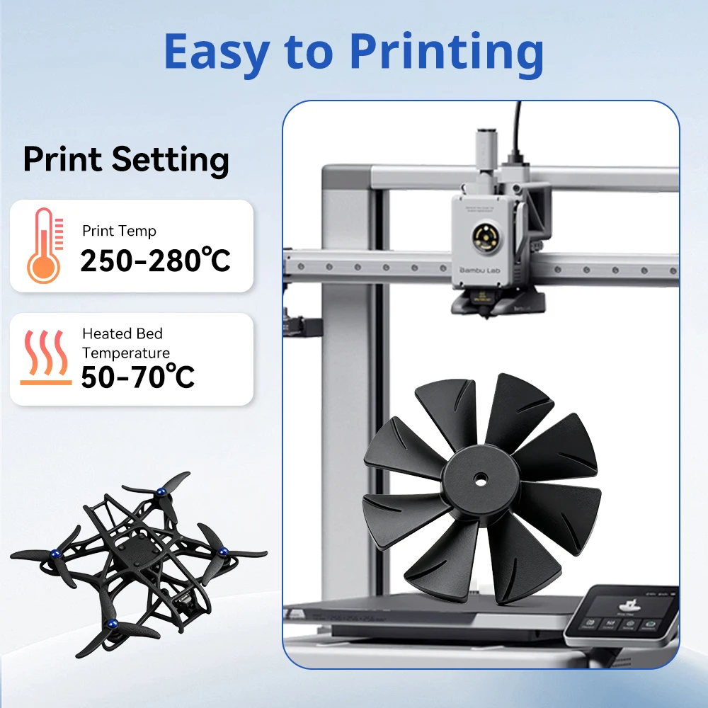 PA ナイロン カーボンファイバー フィラメント 1.75mm 300g PA-CF 3D プリンターフィラメント 耐熱性 高靭性 ブラック 3D プリンター材料