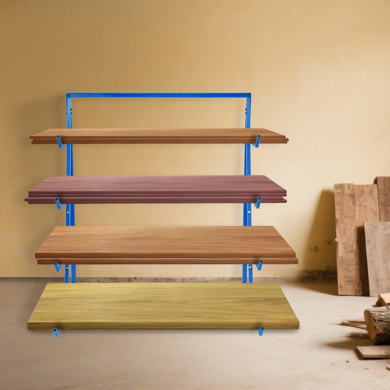 

4-х уровневая стальная стойка для хранения пиломатериала, регулируемая консольная стойка для хранения, синий, серебристый, черный, золотой для подвала, гаража, склада