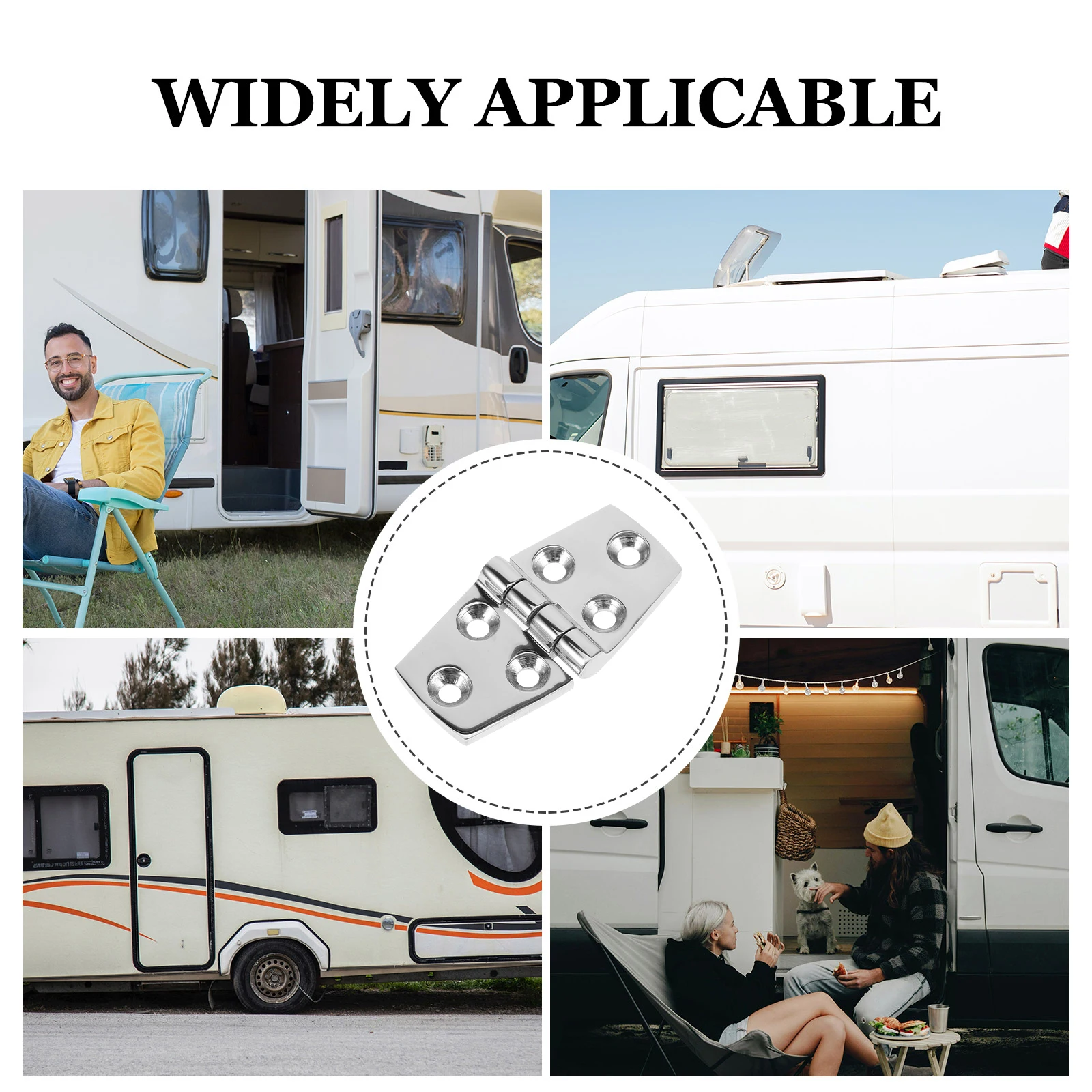 

Stainless Steel Hinge Heavy Duty Rv Door Hinges Trailer Hardware Accessories Marine Durability Versatile Dimensions Cabin Boats