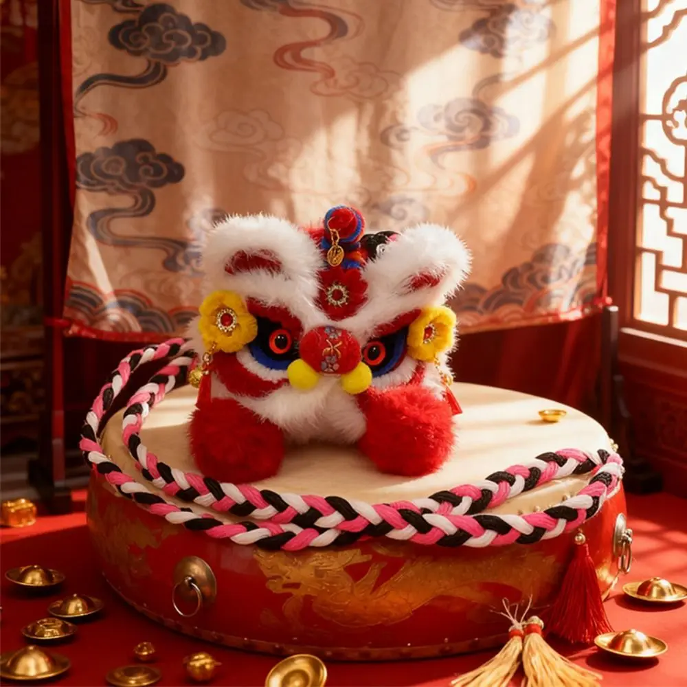 Kintted New Year Shoulder Bag Chinese Style Storage Children's Lion Bag Spring Festival Coin Purse Messenger Bag Students