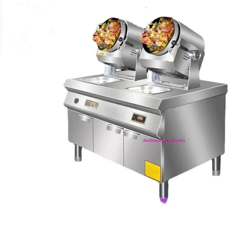 Large Commercial Automatic Cooker Automatic Drum Frying Pan Smart Canteen Hotel School Cooking Machine for Frying