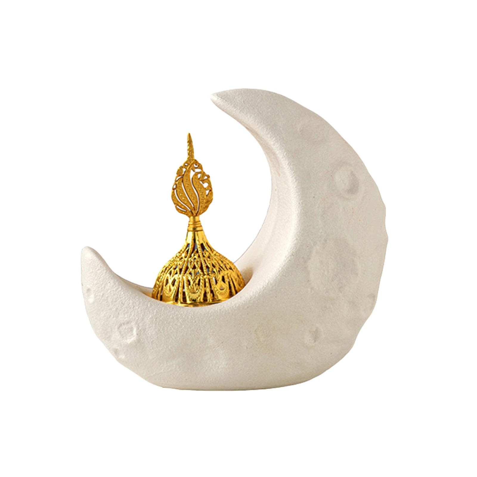 2024 Moon Incense Burner Middle East Ramadan Ceramic Incense Holder Desk Ornament Aromatherapy Home Decor Gift