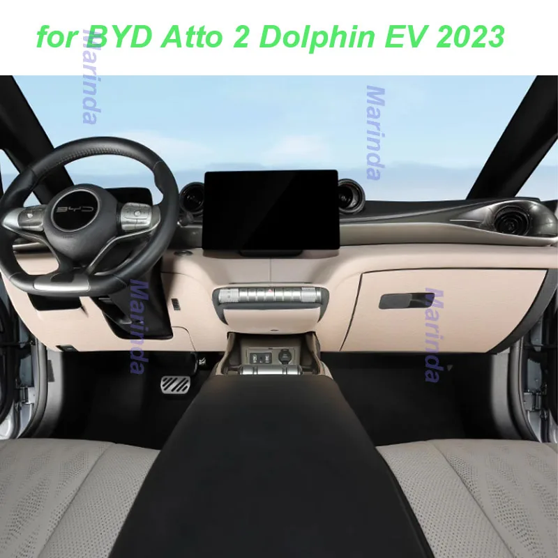 Car Center Console Anti-kick Pad for BYD Dolphin Atto 2 EV 2023 Crashproof Stickers Protection Cover  Interior Accessories