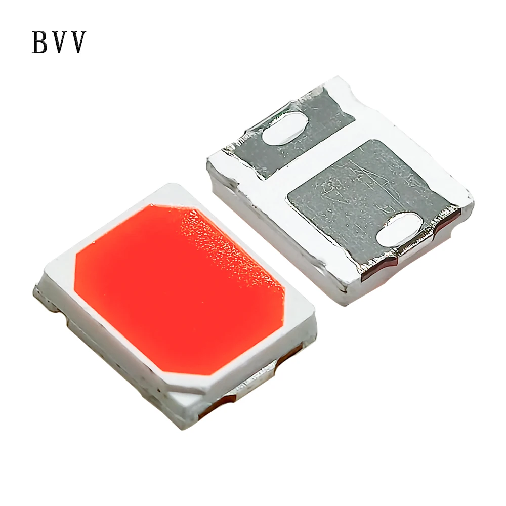 100PCS 2835 Red Light SMD LED Beads Band 620nm Voltage 3V6V9V18V36V54V72V Decorative Red Light