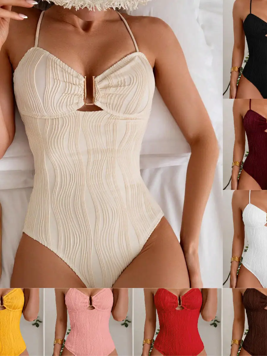 

Элегантный слитный купальник-бикини с U-образными бретелями для женщин, профессиональный стиль, быстросохнущий, без рукавов, от Deviyin, для водных видов спорта