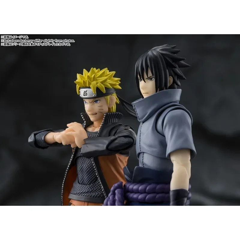 Оригинальные фигурки Bandai в наличии: SHF Наруто Узумаки - Сила объединения Саске Учиха Одинокий шиноби Аниме-фигурки игрушки модели