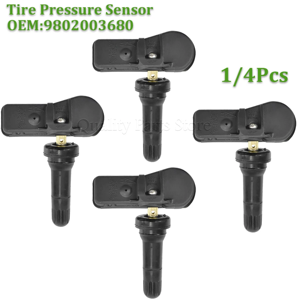 New TPMS Tire Pressure Monitor Sensor 1/4Pcs For Citroen DS4 DS5 C4 C5 For Peugeot 207 301 308 408 508 9802003680 9811536380