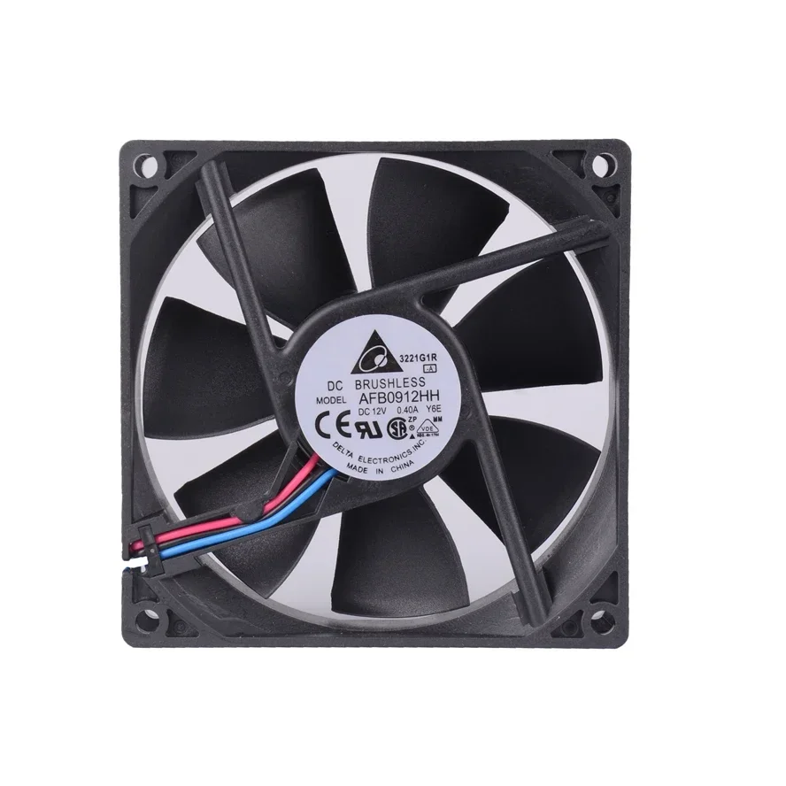 pa  Delta AFB0912HH 9025 9225 90MM 9CM 90x90x25MM Cooling Fan Dual Ball Bearing Computer Case 12V 0.4A 3pin
