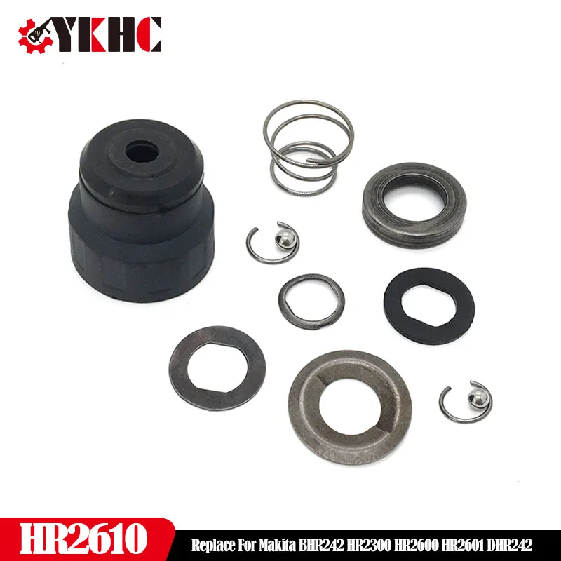 Drill Chuck Cover Replace For Makita HR2610 HR2600 HR2601 BHR242 DHR242 HR 2610 2300 2600 2601 Cap Guide Washer Spring Ring