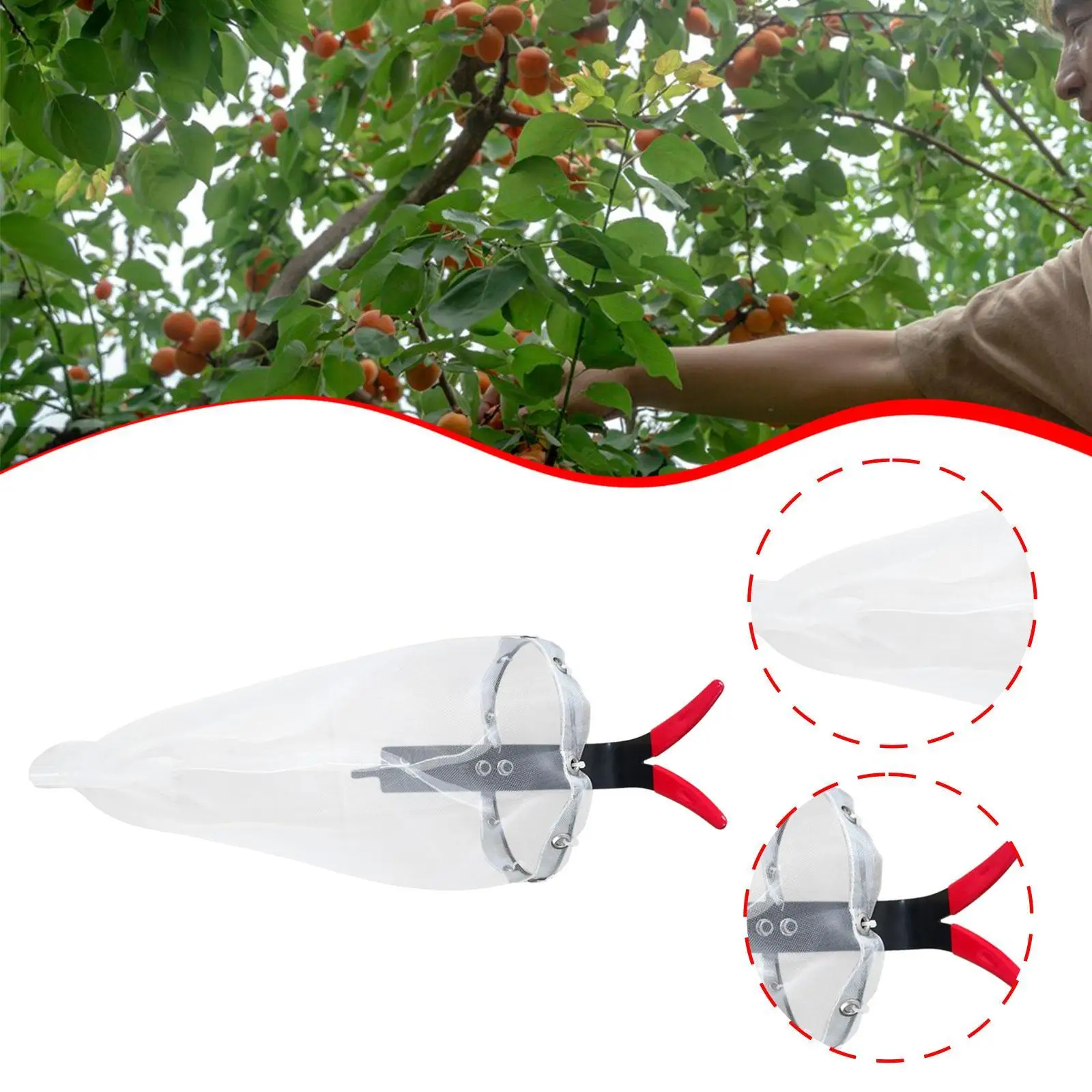 

Fruit Picker Picking up Manganese Steel Portable Bag Multipurpose Gardening Tool