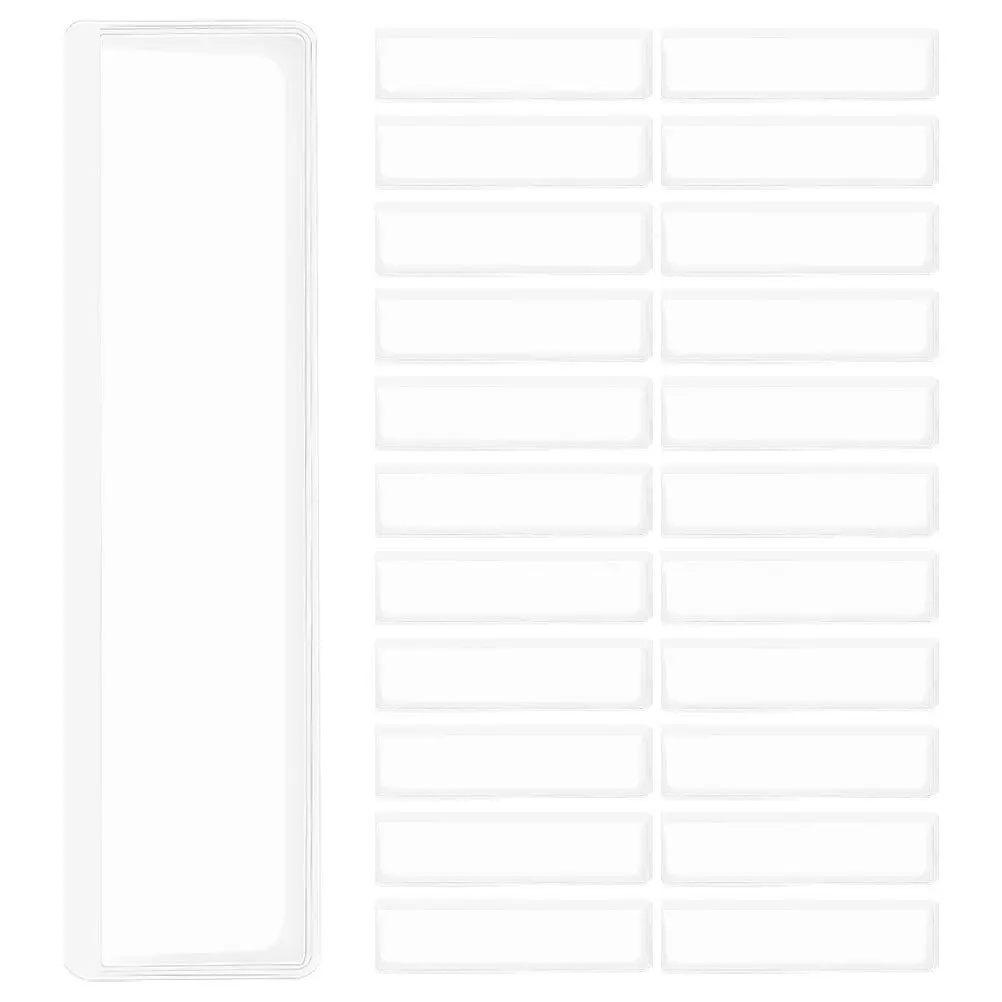 

50Pcs Clear Self-Adhesive Label Pockets Strong Adhesion Transparent Plastic Label Holders for File Cabinets Mailbox Shelf