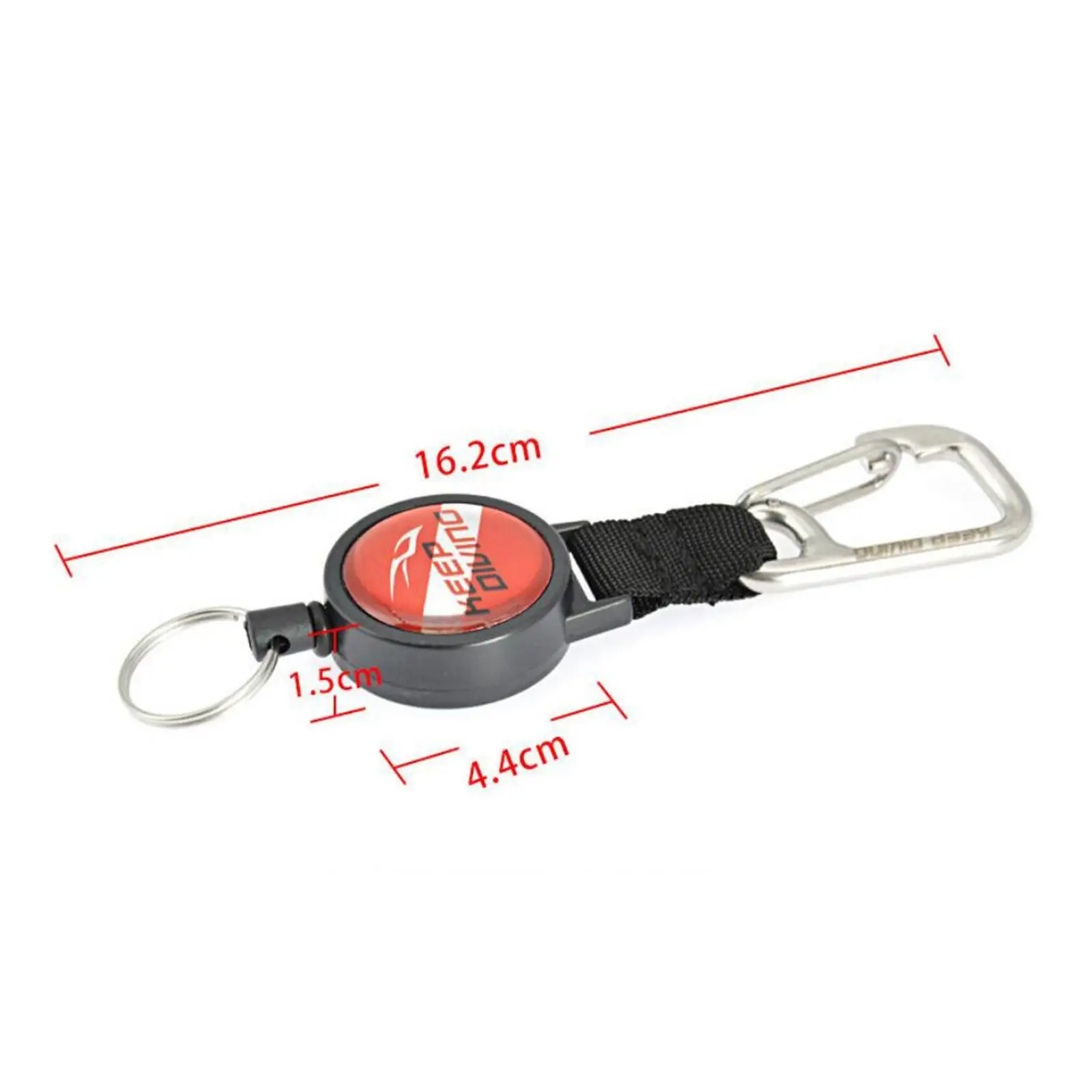 Diving Gear Retractor with Snap Clip Torch Holder Diving Retractable Lanyard