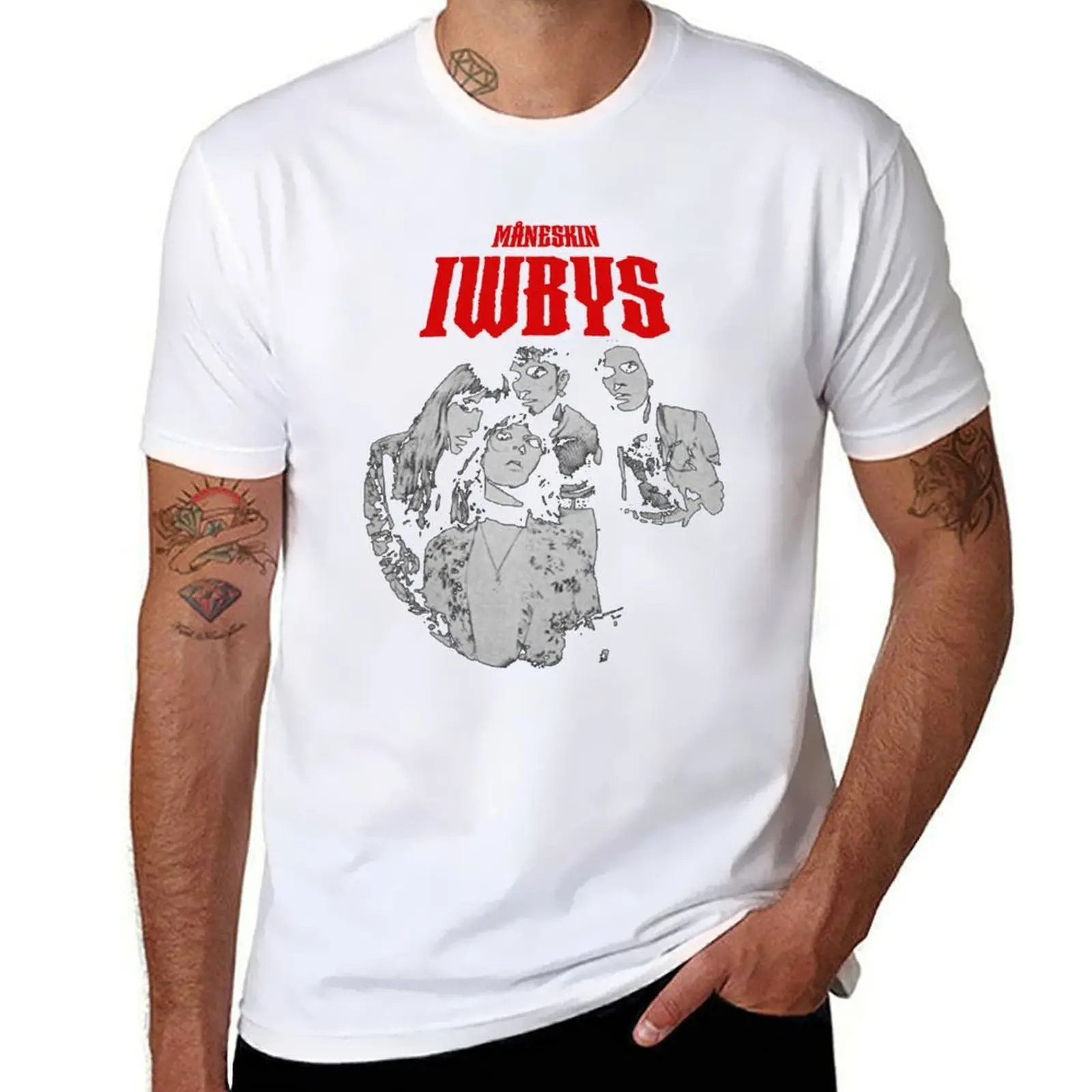 

IWBYS MANESKIN T-Shirt man t shirts high quality luxury brand cotton t shirts man 100% T-Shirt