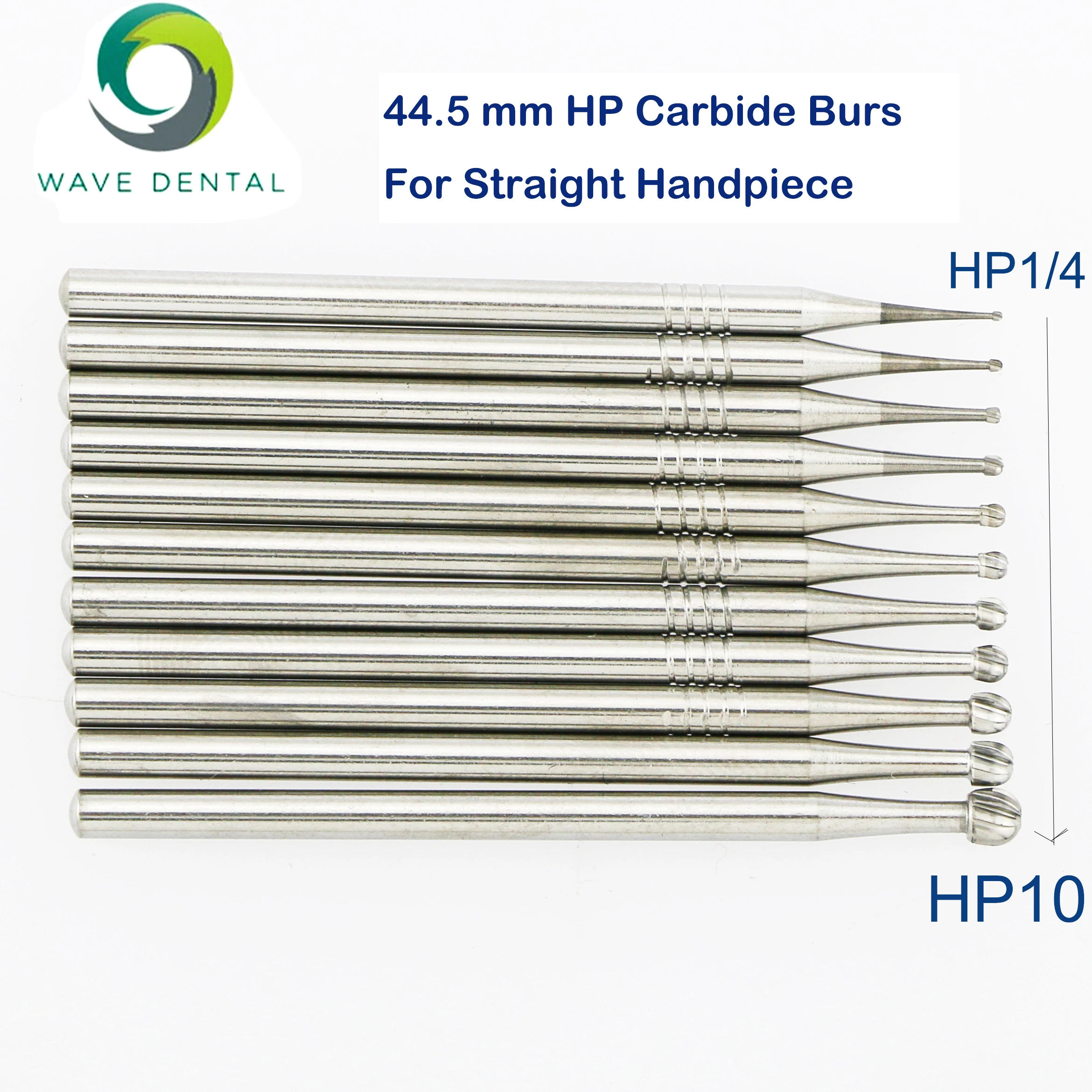 WAVE Dental Burs Round Tungsten Carbide Bur polishing Dental Drill Bits fit low-speed Straight mobile phones HP 0.5 to 2.7mm