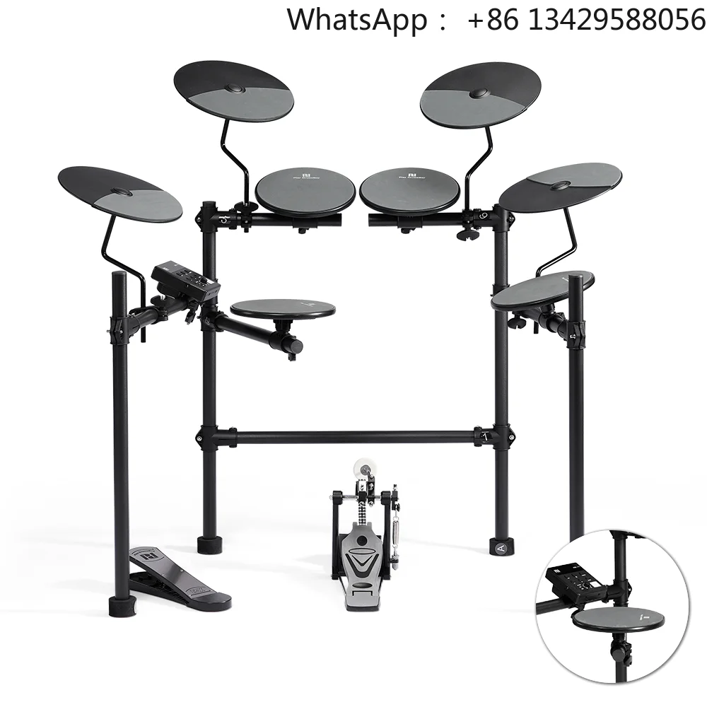 Professional Electronic Drum Kit with Mesh Pads Digital Percussion Set for Stage Performance Studio Practice