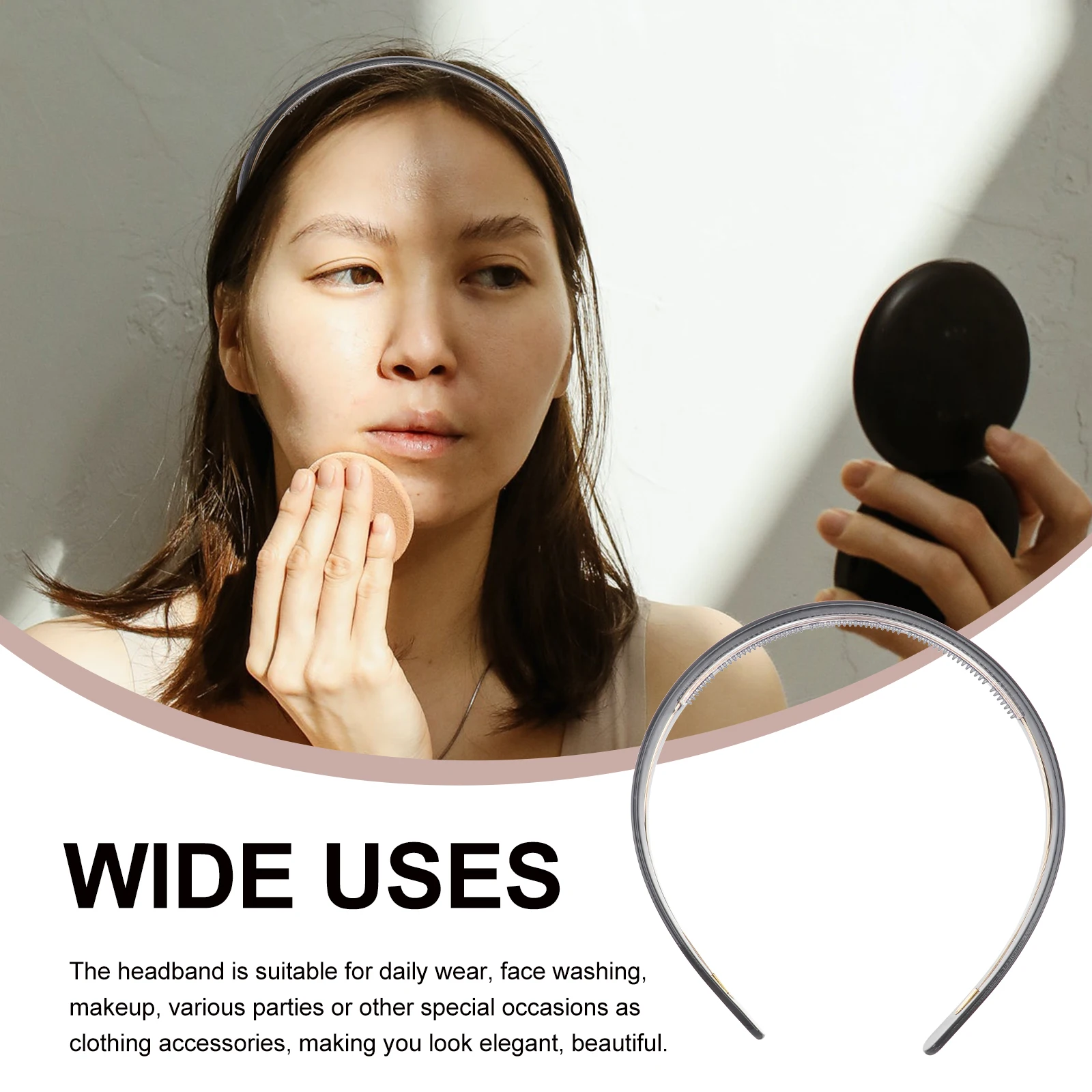 

Acetate Sheet Headbands Non-slip Decorative Shower Face Washing Headdress Hair Accessories Daily Use Travel for Women