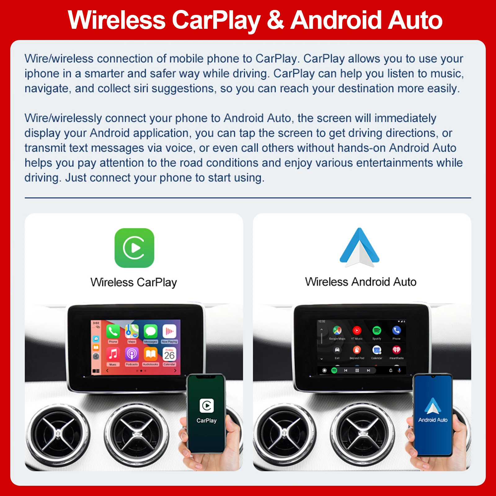 Plug And Play Wireless Carplay Upgrade Module ONLY Compatible With Mercedes-Benz NTG 4.5 System Becker Navi-dock 2011-2015 Cars