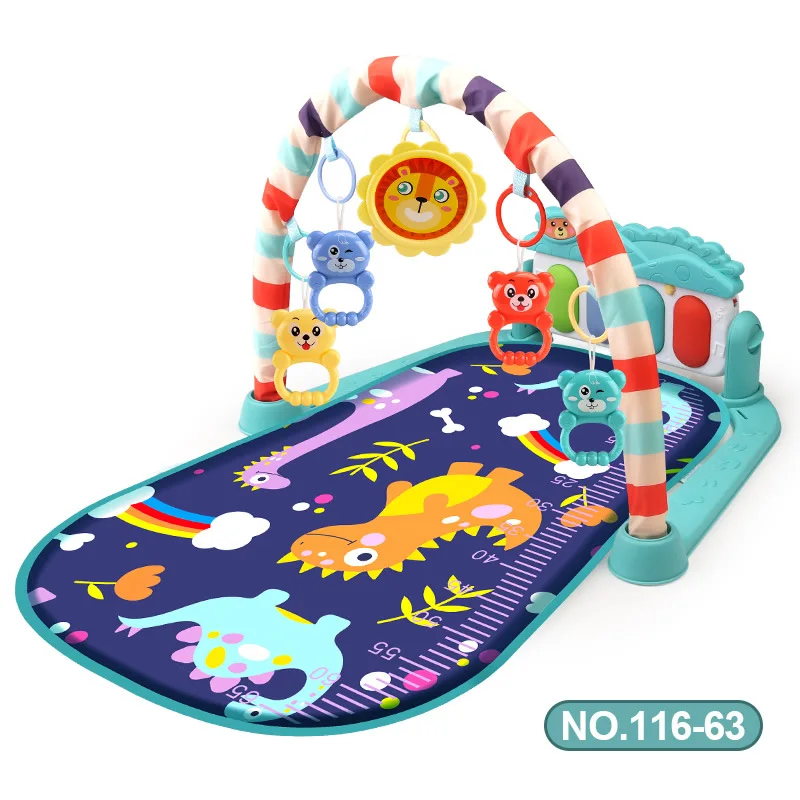 0-36M Baby Fitness Stand Baby Music Sports Pad Crawling Blanket Pedal Piano Game Baby Foot Piano Newborn Toy Excluding batteries