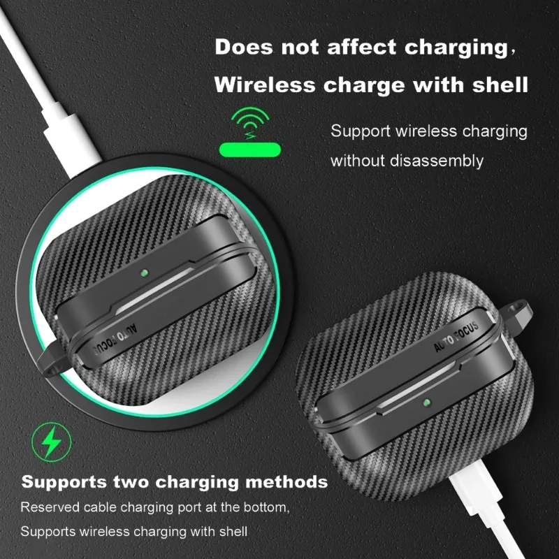 2024 جديد غطاء من البولي يوريثان الحراري لسامسونج غالاكسي براعم 3 برو الطنانة 3 برو Buds3 برو حافظة ألياف الكربون نمط PC الحالات الواقية مع هوك