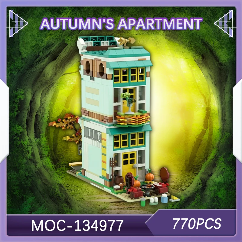 

770PCS Autumn's Apartment Building Block Custom Module City BRICK Model Puzzle And Brain Assembling Boys XMAS Toy MOC-134977