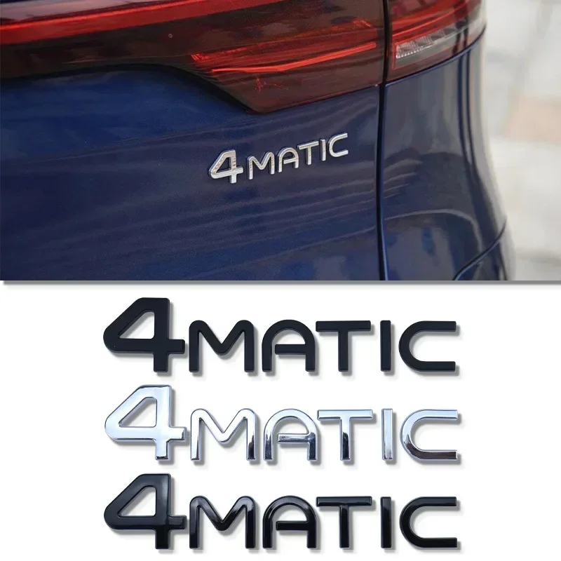 

For Mercedes EQB EQE EQS EQC 4MATIC Logo Rear Boot Trunk Badge Sticker Car Decals Chrome Black ABS Auto Styling Accessories