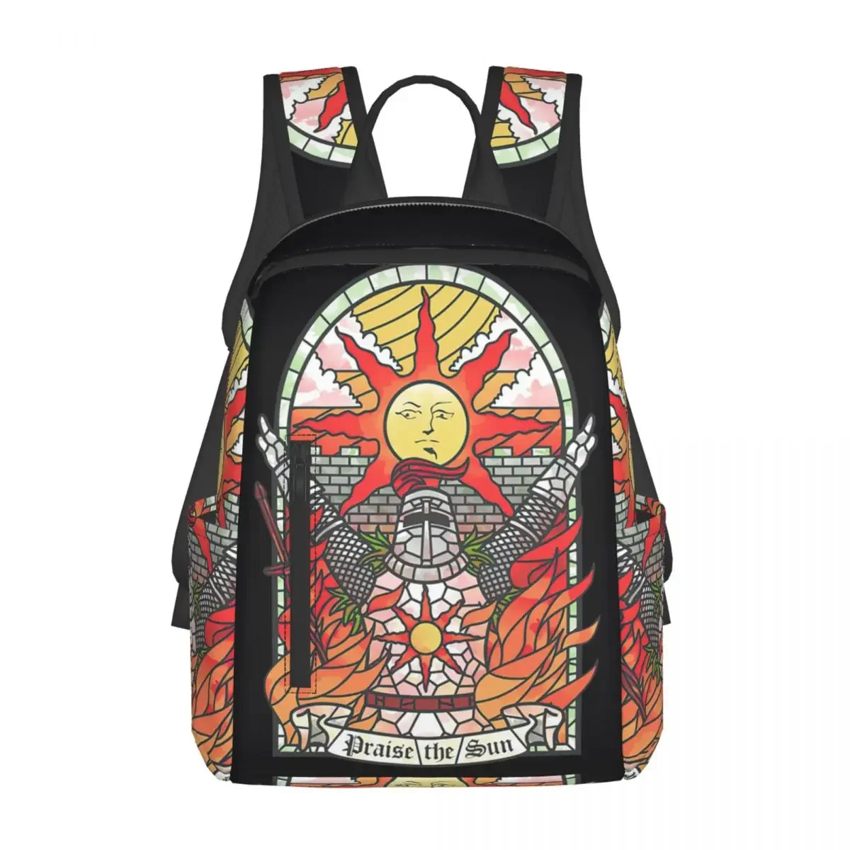

Dark Soul Praise The Sun Backpack Daypack Large Capacity Boys Girls BookBag School Bag Shoulder Bags for Men Women