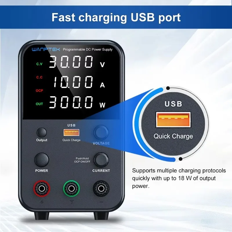 Fonte de alimentação DC de tensão estável ajustável WPS305H Fonte de alimentação de carregamento para manutenção de laptop e telefone celular