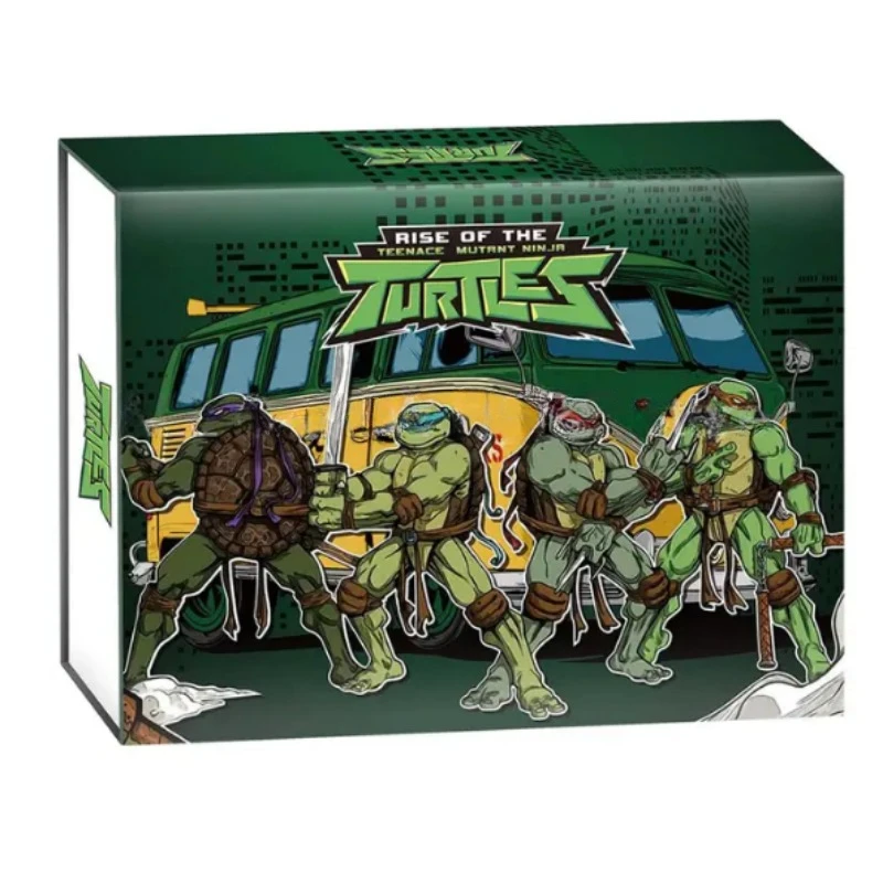 Adolescente mutante ninja tartarugas cartões coleção anime periféricos personagens raphael donatello cartões caixa de papel hobby presentes