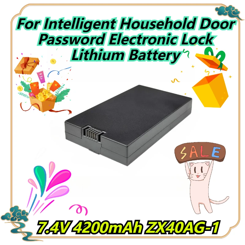 

7.4V 4200mAh ZX40AG-1 For Intelligent Household Door Password Electronic Lock Lithium Battery