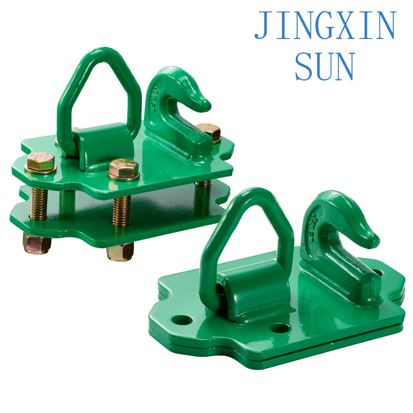 Paquete de 2 ganchos de cubo para Tractor de 12000 libras/15000 libras con anillo de amarre, placas traseras de gancho de agarre atornilladas para camión RV UTV