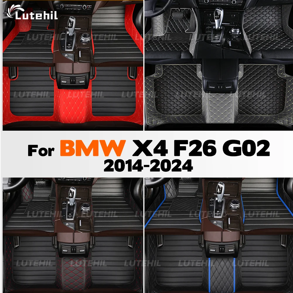 

For BMW X4 F26 G02 2014-2024 Custom Car Floor Mat Automobile Carpet Cover Interior Accessories Protective