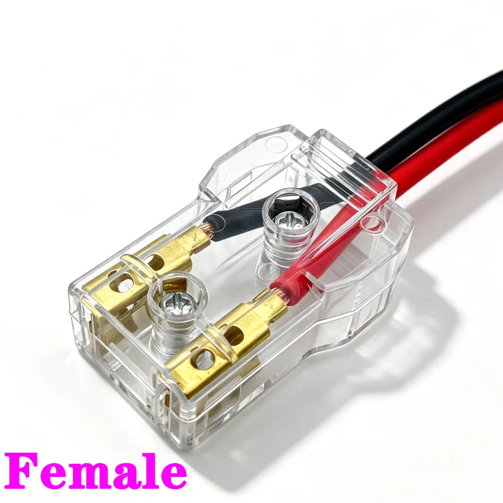 2Pin Battery Connector Plug Vertical Charging Socket Straight With Wires 30A Cable For 30A Universal E-bike Scooter