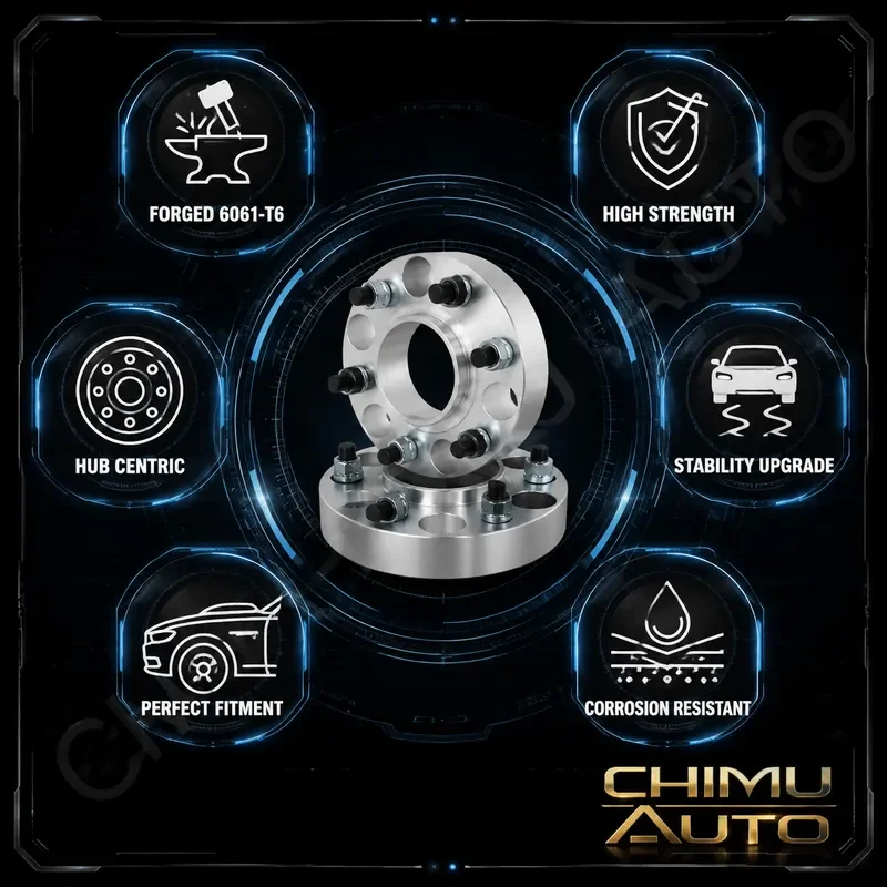 【CHIMU AUTO】 For Jeep Wrangler JK JL Grand Cherokee Commander Compass Forged Wheel Spacer 5x127 71.6mm Hubcentric