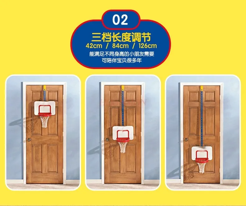 Rack de basquete suspenso, brinquedos para bebês, tiro interno infantil, montado na parede doméstico, ajustável