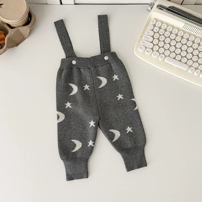 2025 New Autumn 0-3Yrs Baby Clothing Suit Long Sleeved Knit Printing Cardigan+Jumpsuit Toddler Baby Girl Boys Clothes Set