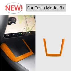 Ramka do ładowania bezprzewodowego Tesla Model 3 + Alcantara zamszowa dekoracja powłoka ochronna New Model3 Highland 2024 akcesoria samochodowe