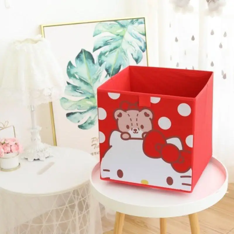 Sanrio My Melody Bad Badtz Maru Keroppi Cartoon Storage Box Foldable Toy Box Sundries Organizing Box High Capacity Festival Gift