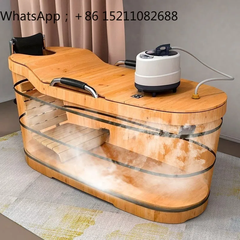SCY home comfort bath bucket adult whole body household sweat steam bucket thickened wooden bath bucket