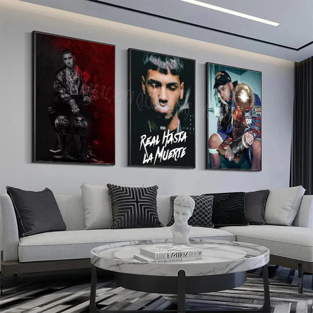 Anuel AA Las Leyendas Nunca Mueren Rapper Poster Wall Art Home Decor Room Decor Digital Painting Living Room Restaurant Kitchen