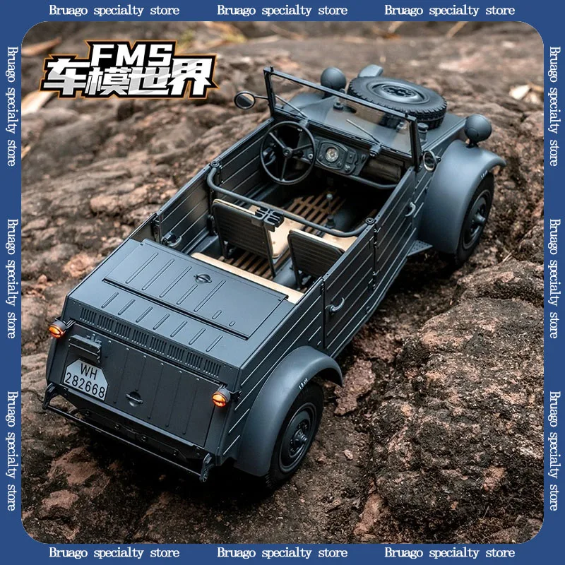 1:12 Fms Type 82 Kubelwagen Car Rtr Rc Remote Control Car Four Wheel Drive Variable Speed Climbing Outdoors Toy Model Gift Boy