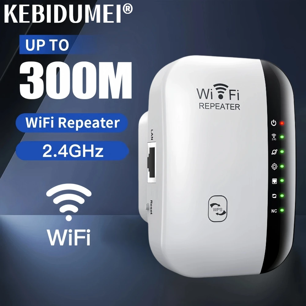 Repetidor WIFI de 300Mbps, amplificador remoto Wi-Fi 802.11N, amplificador de señal WiFi, amplificador de red para hogar/oficina, repetidor