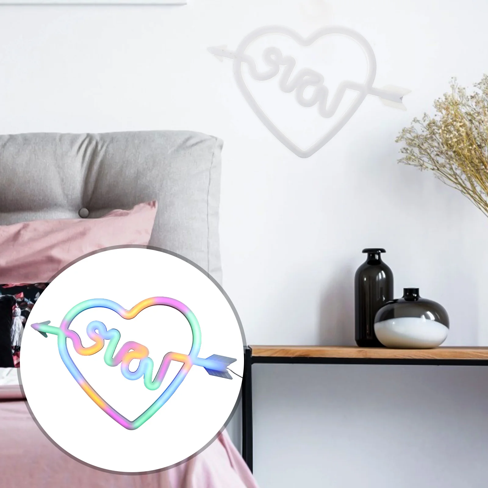 Uniek hartmodelleringslicht LED-neonbord voor huisdecoratie Valentijnsdag feestdecoratie Hartontwerp neonlicht